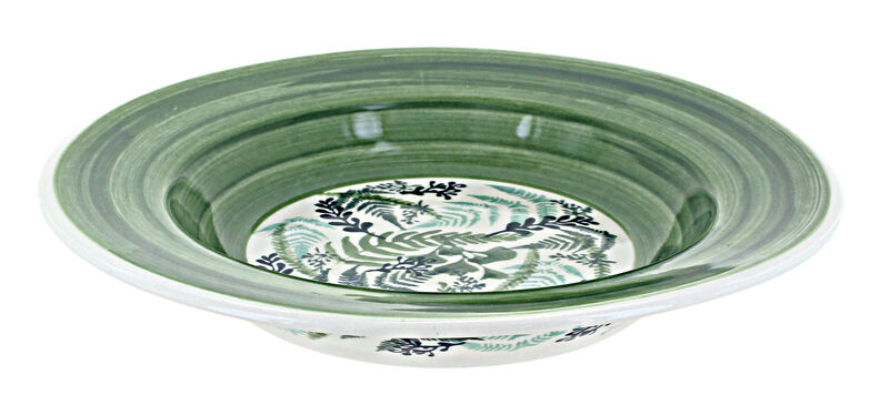 Blue Rose Polish Pottery Garden Bouquet Soup Plate