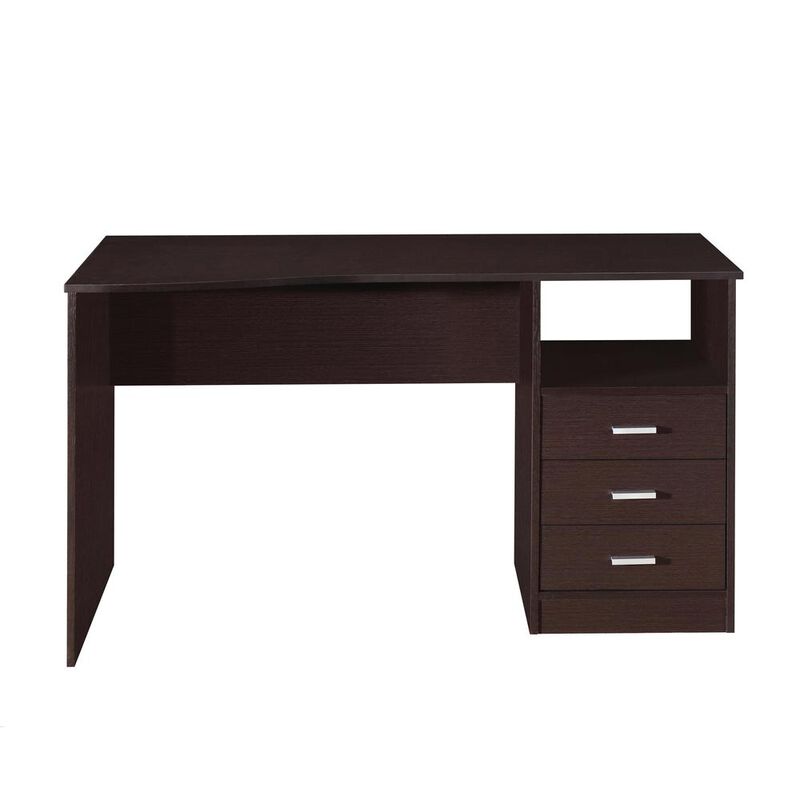 Techni Mobili Classic Computer Desk with Multiple Drawers. Color: Wenge