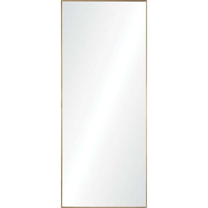72" Gold Leaf Full Length Framed Rectangular Wall Mirror
