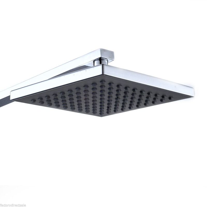 Rainfall Shower Head with Arm, Control Valve, and Handheld Shower Faucet Set for Bathroom Upgrade