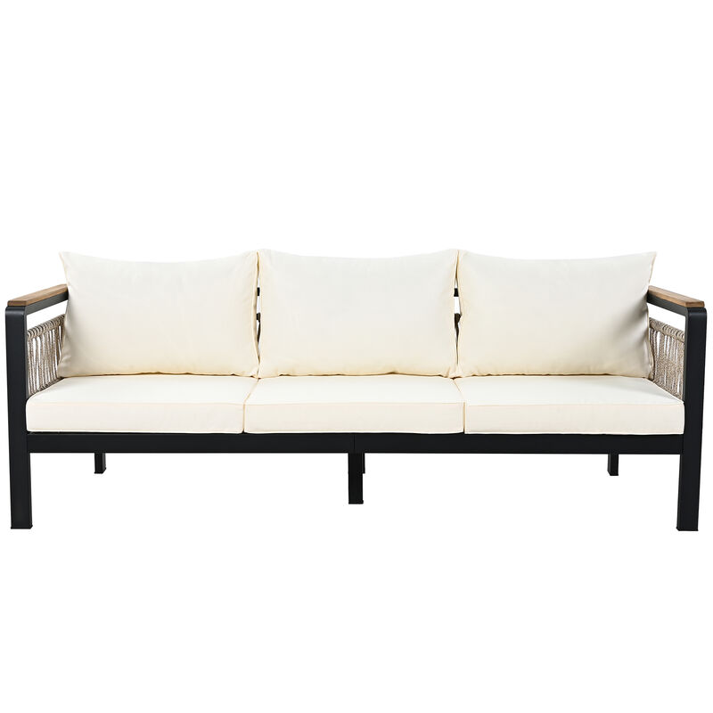 Merax 4 Pieces Outdoor Sectional Sofa Cnversation Set