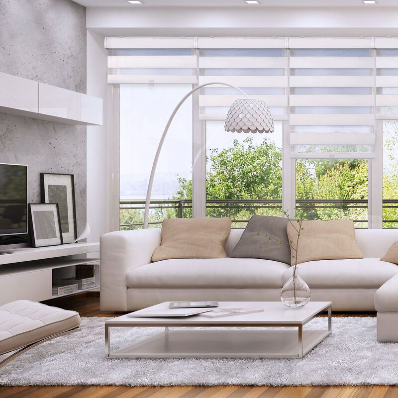 Cordless Alternating Shade Roller Blind, 27" x 64"