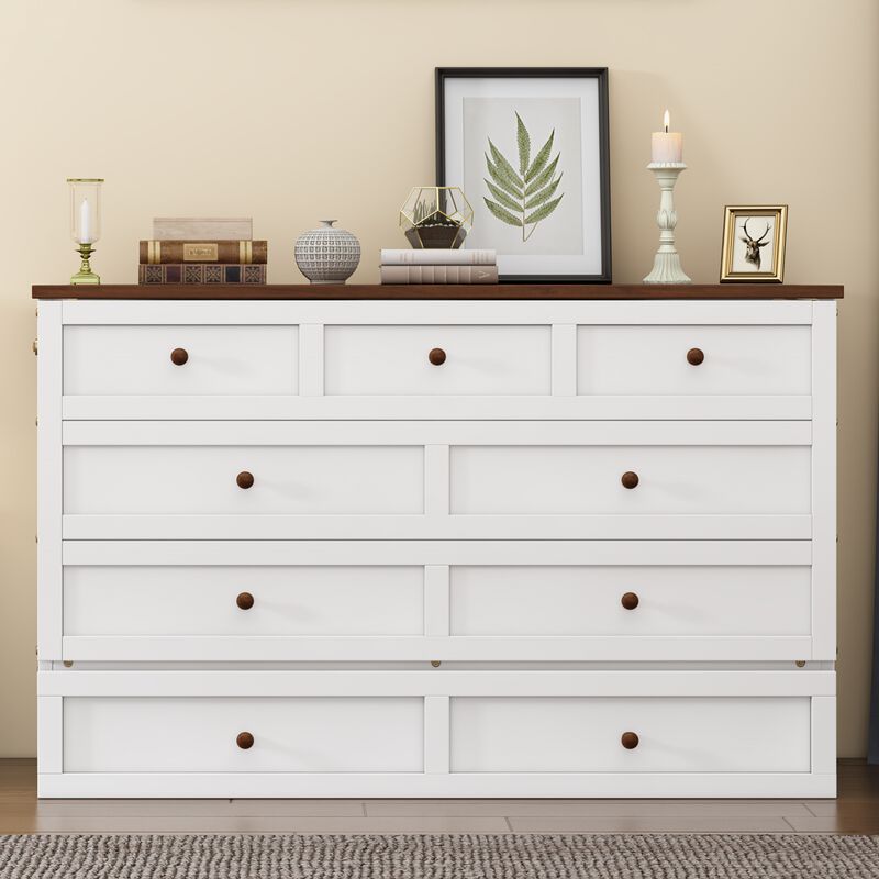 Merax Murphy Bed Cabinet with Charging Station