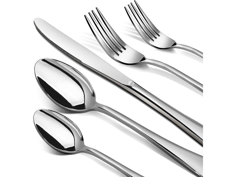 Nice Kitchen Silverware Set, 40 Piece Stainless Steel Cutlery Sets for 8