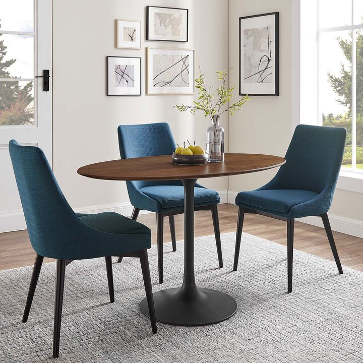 Modway - Lippa 48" Oval Wood Grain Dining Table Black Walnut