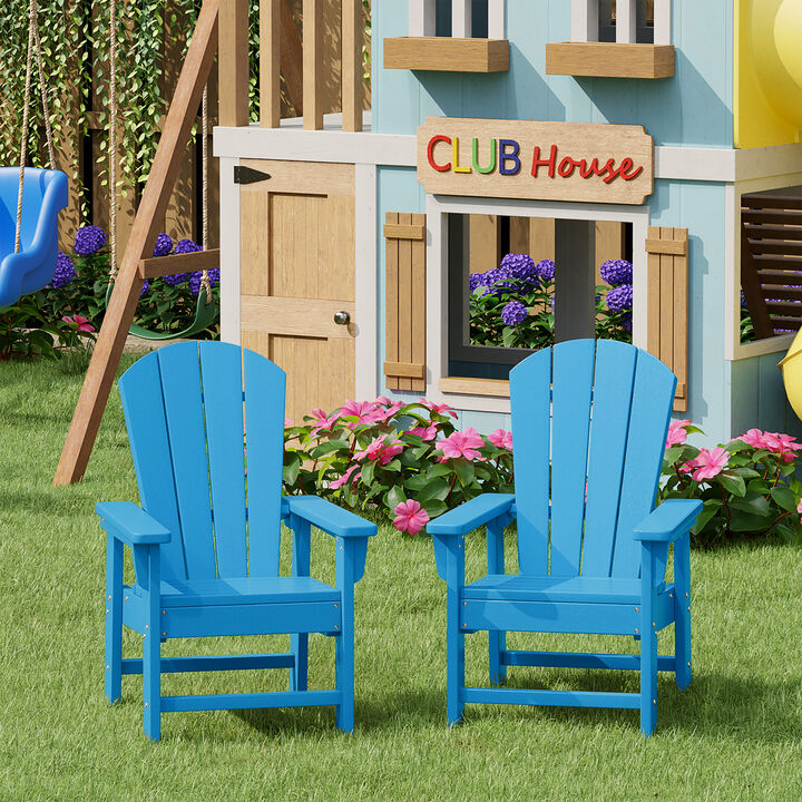 WestinTrends Kids Outdoor Adirondack Plastic Patio Chair (Set of 2)