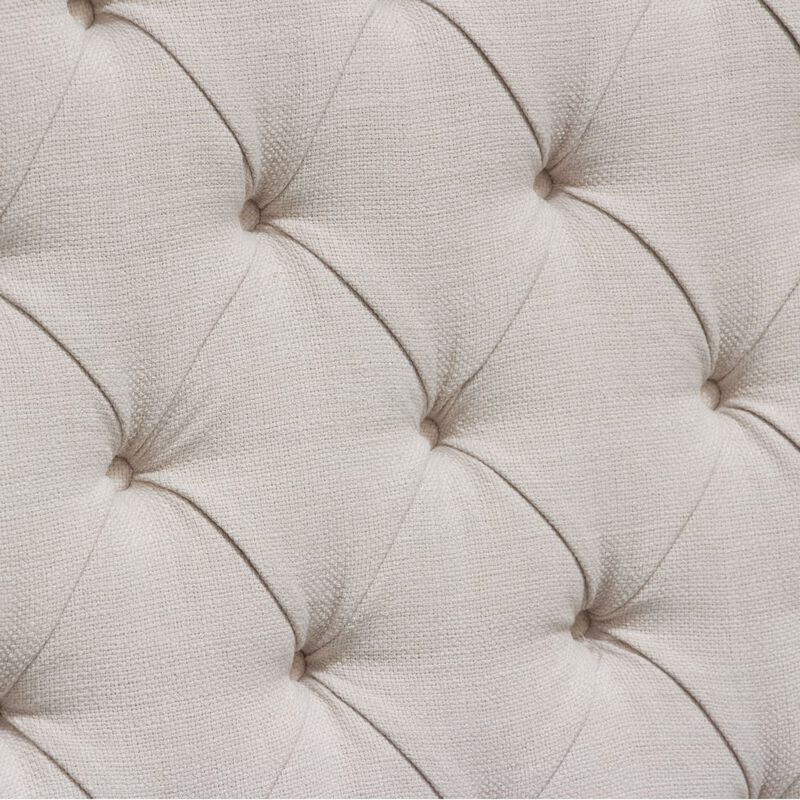 Diamond SofaDiamond Sofa Park Avenue Eastern King Tufted Bed with Vintage Wing in Desert Sand Linen