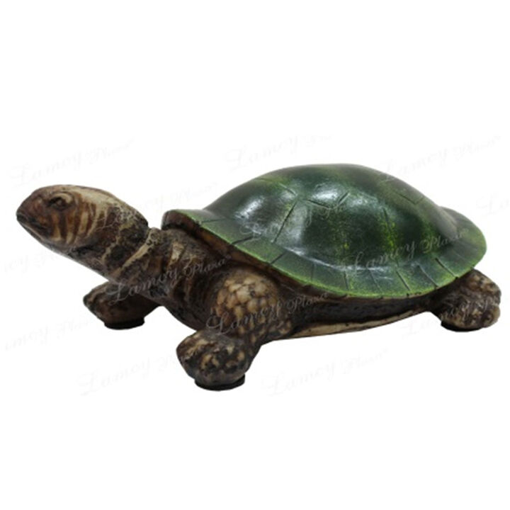 Handmade Eco-Friendly Vintage Resin Green Sculpture 8"x4.5"x3" From BBH Homes