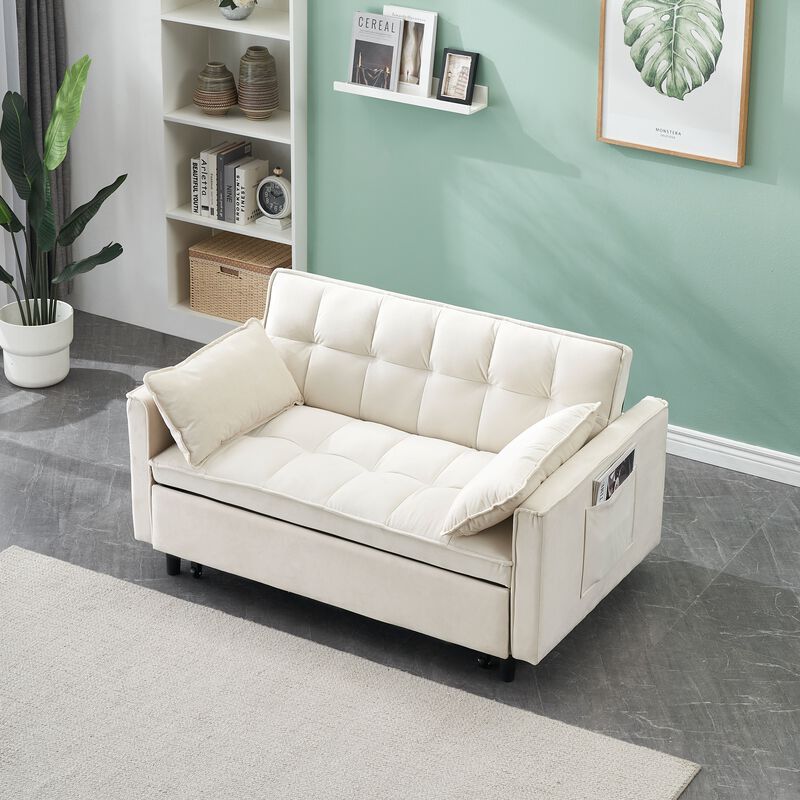 Merax Velvet Loveseat Futon Sofa Couch