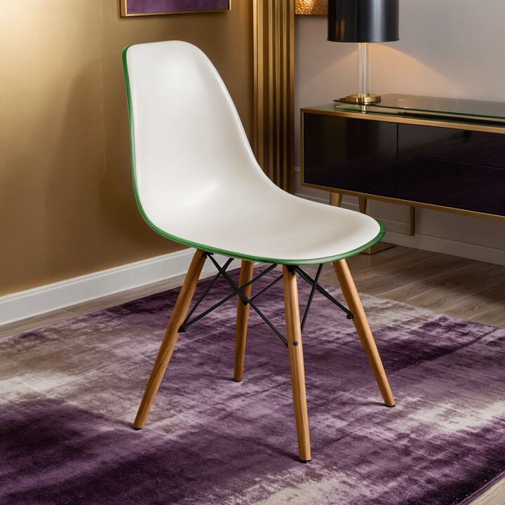 LeisureMod Dover Plastic Molded Dining Side Chair