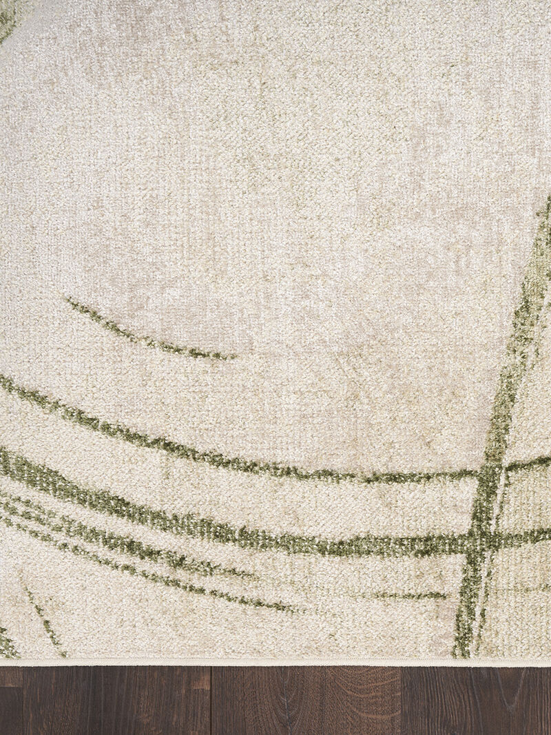 Astra Machine Washable ASW14 Beige/Green 7'10" x 10' Rug