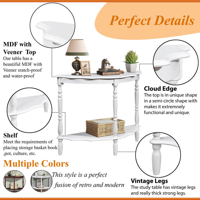 Merax Retro Console Table with 1 Open Shelf