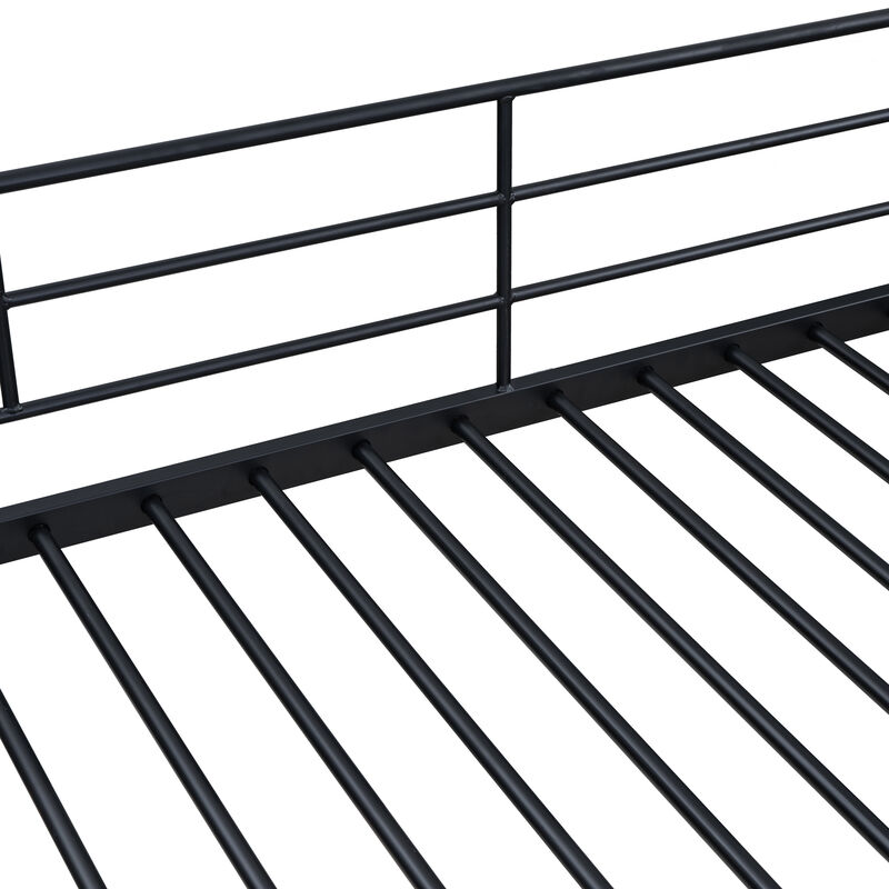 Merax Metal Bunk Bed with Lateral Storage Ladder