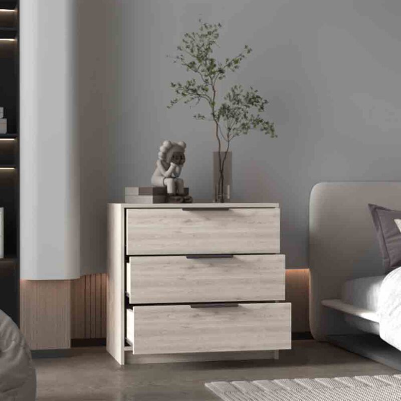 3 Drawers Dresser Maryland, Bedroom, Light Gray