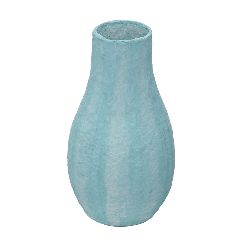 Cotton Mache Vase in Lisbon Tile
