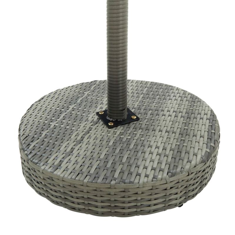 vidaXL 3 Piece Garden Bar Set with Cushions Poly Rattan Gray