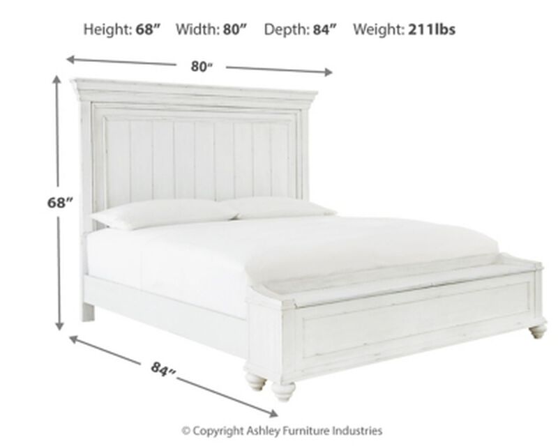 Kanwyn King Panel Bed W/Storage Bench