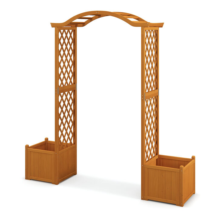 Garden Arbor with Planter-Natural