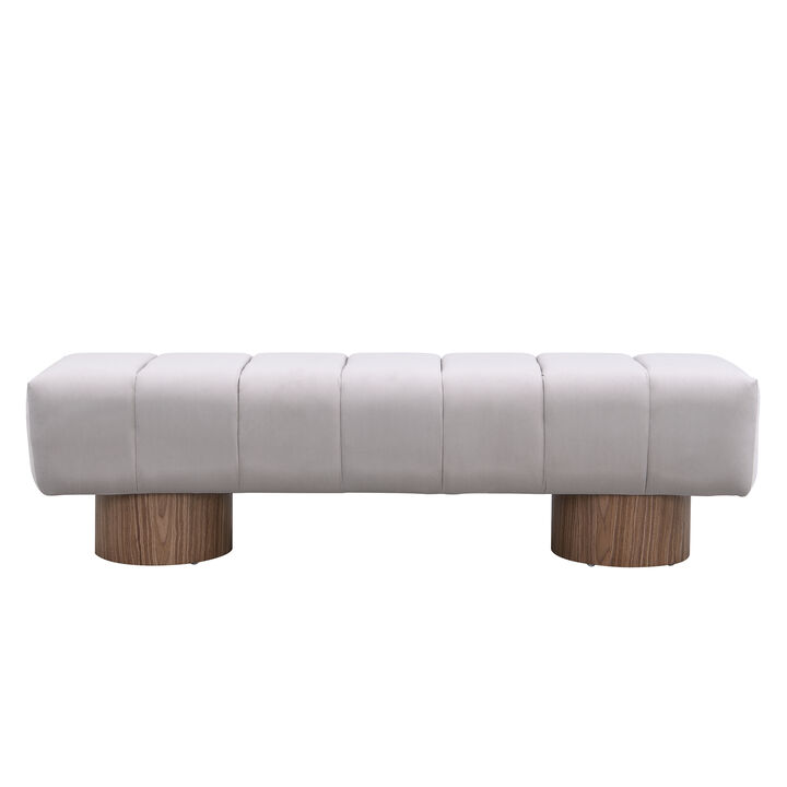 Merax Upholstered Dining Bench Ottoman