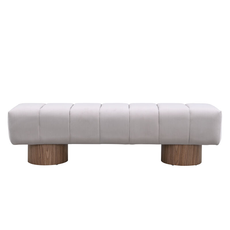 Merax Upholstered Dining Bench Ottoman