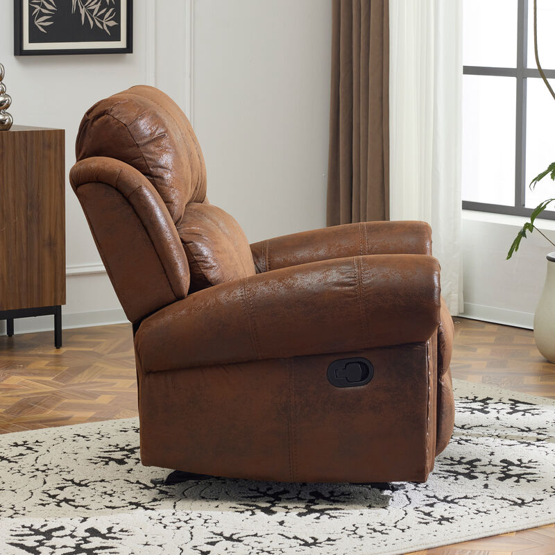Merax Manual Suede Glider Standard Recliner Chair