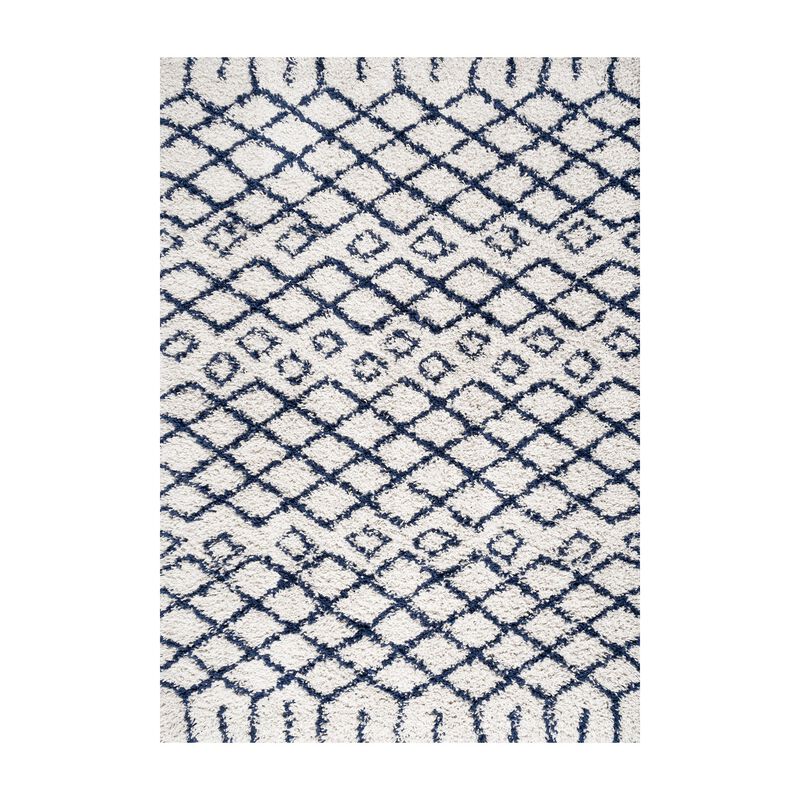 Algaida Moroccan Diamond Shag Area Rug