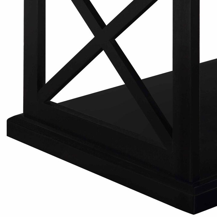 Convenience Concepts Coventry Coffee Table with Shelf Black