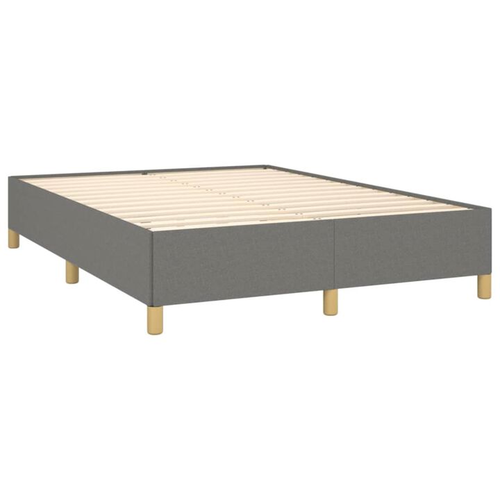 vidaXL Bed Frame Dark Gray 59.8"x79.9" Queen Fabric