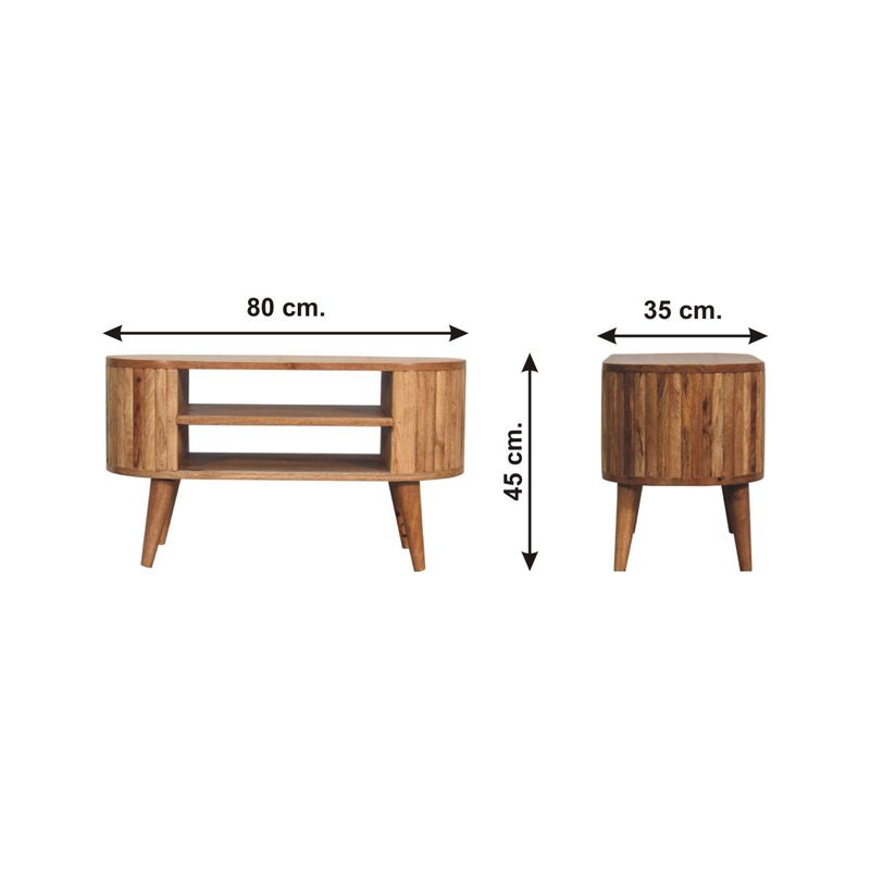 Stripe  Solid Wood Media Unit