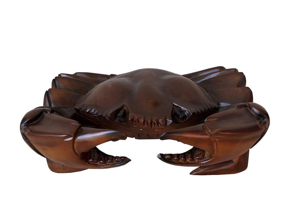 King Crab statue Teak/ Mahogany