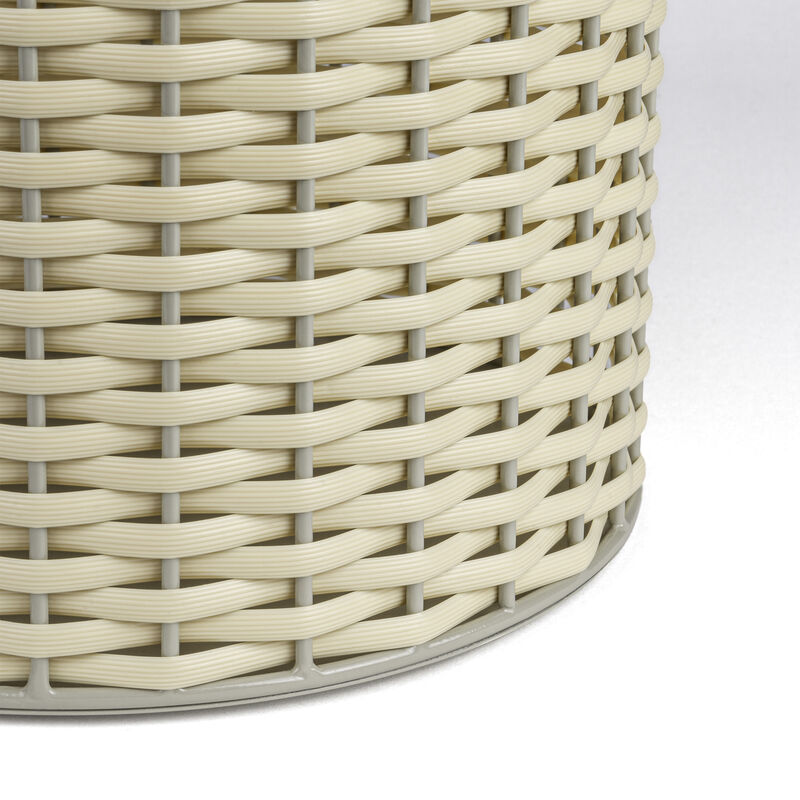 Harper Modern 2-Tone Faux Wicker Cylinder Waste Basket