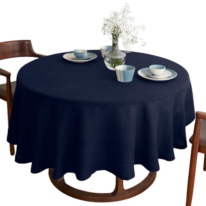 Solino Home 100% Pure Linen Round Tablecloth | Sonoma