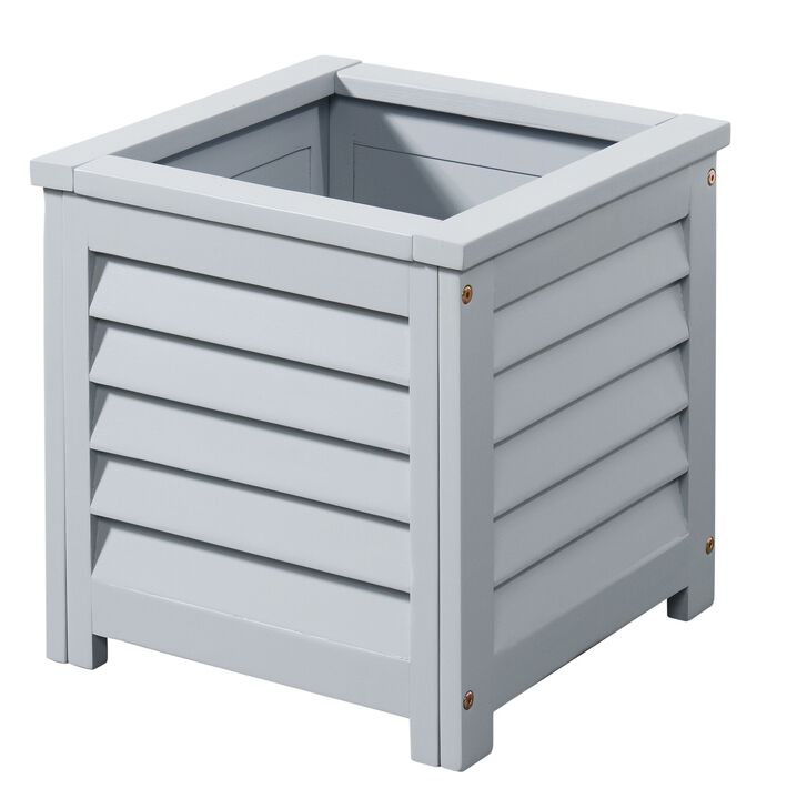 Louvered Wood Planter