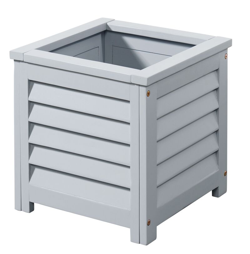 Louvered Wood Planter