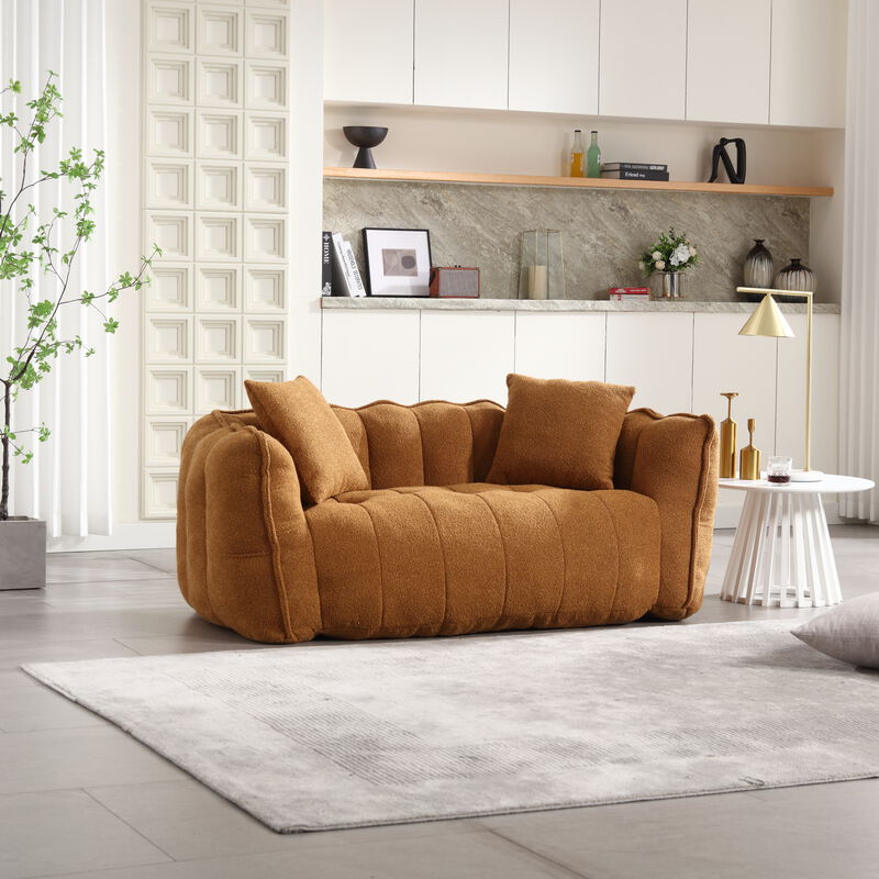 Merax Chenille Lazy Bean Bag Loveseat for Living Room