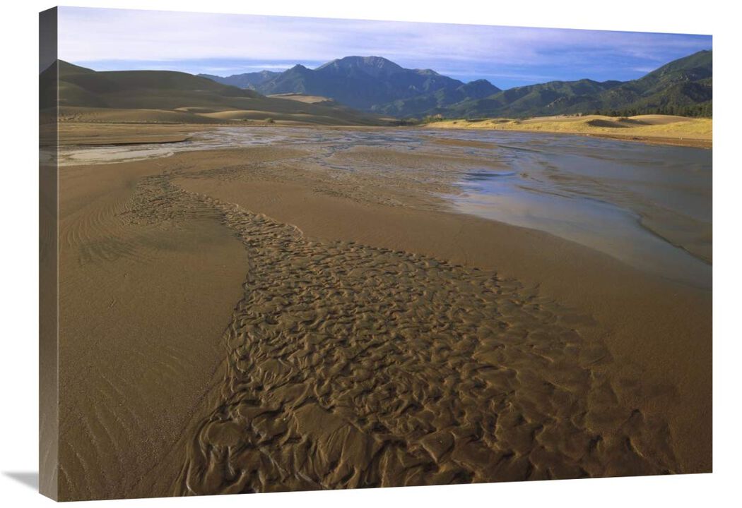 Patterns in stream bed, Great Sand Dunes National Monument, Colorado-Canvas Art-32x24