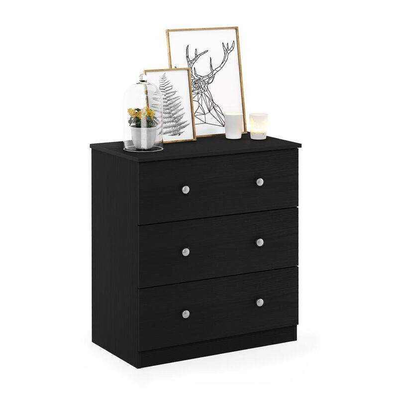 Furinno Tidur Simple Design 3-Drawer Dresser, Americano