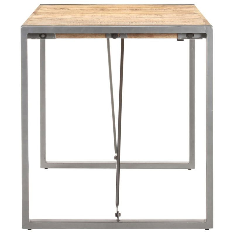 vidaXL Dining Table 55.1"x27.6"x29.5" Solid Rough Mango Wood