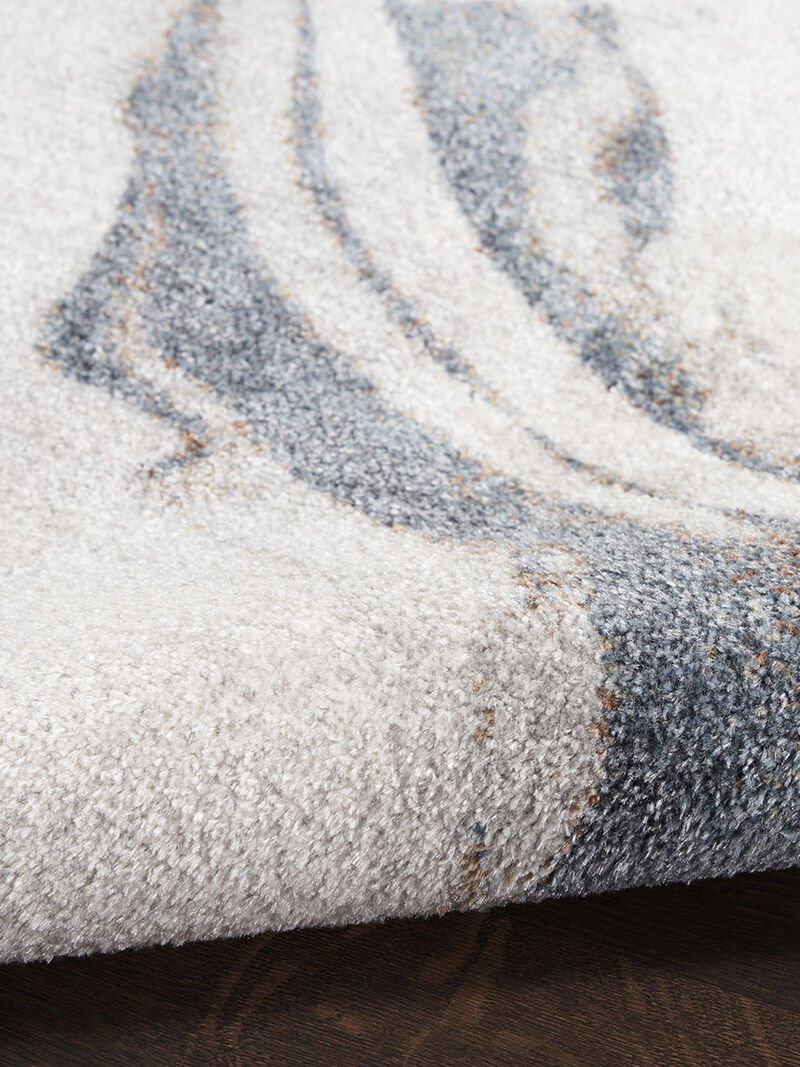 Astra Machine Washable ASW15 Ivory/Blue 7'10" x 10' Rug
