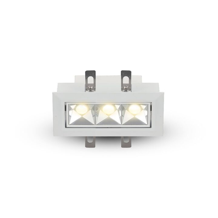 VONN Lighting 3 Lights LED Adjustable Recessed Downlight, Stock Item Beam Angle 34, White