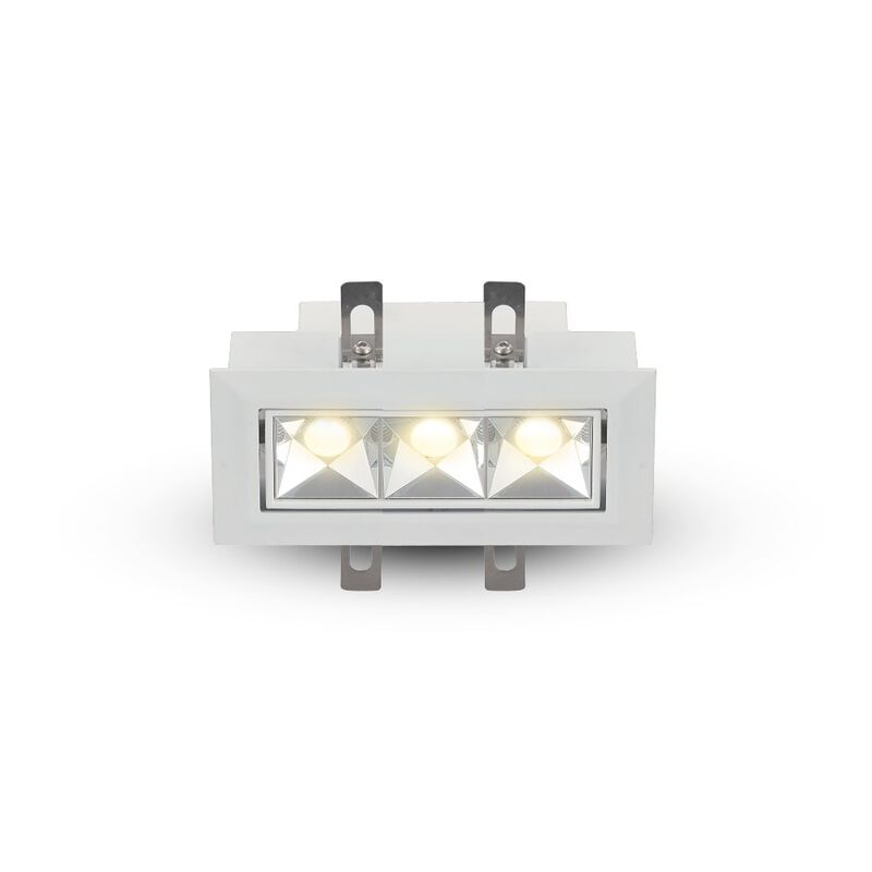 VONN Lighting 3 Lights LED Adjustable Recessed Downlight, Stock Item Beam Angle 34, White