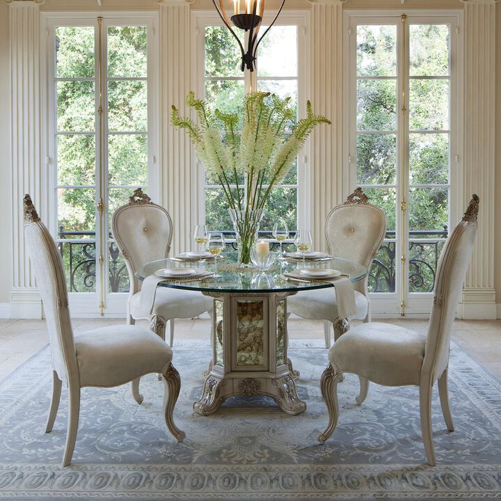 Michael Amini Platine de Royale Dining Side Chair - Champagne Set of 2