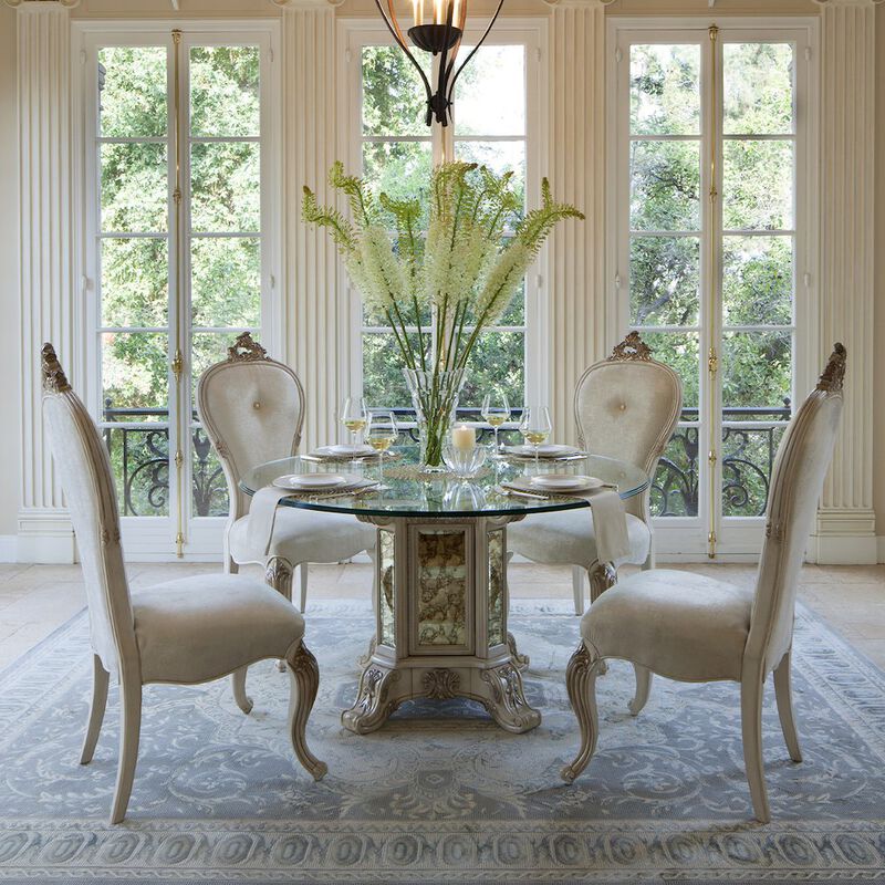 Michael Amini Platine de Royale Dining Side Chair - Champagne Set of 2