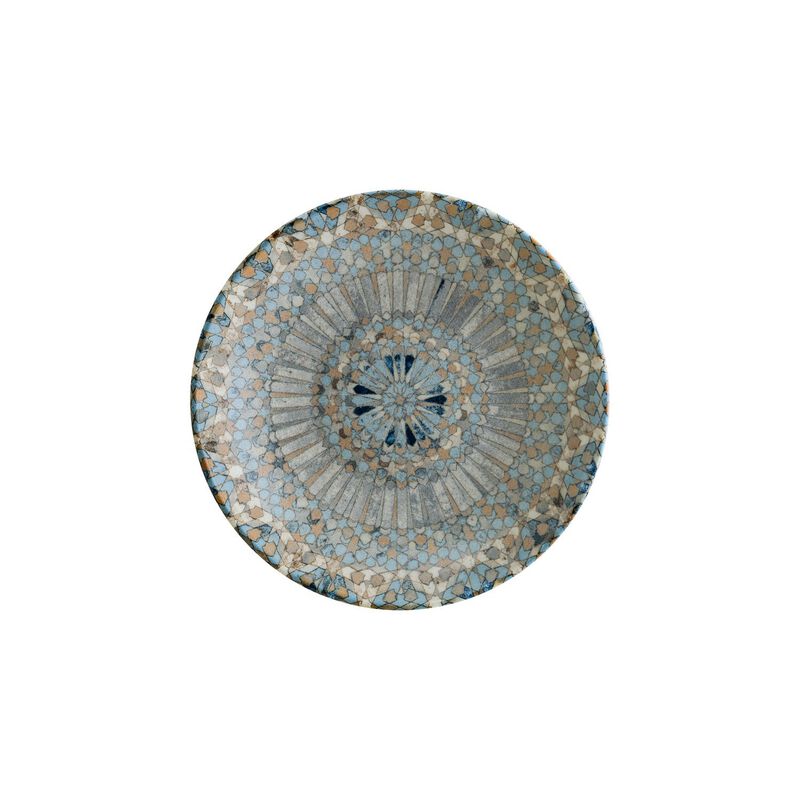Luca Mosaic Matte dia.11" h:2.5" 57 oz. Round Decorated Porcelain Bowl (Set of 2)