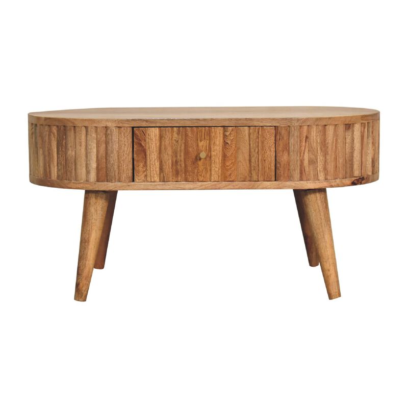 Stripe  Solid Wood 1 Drawer Coffee Table