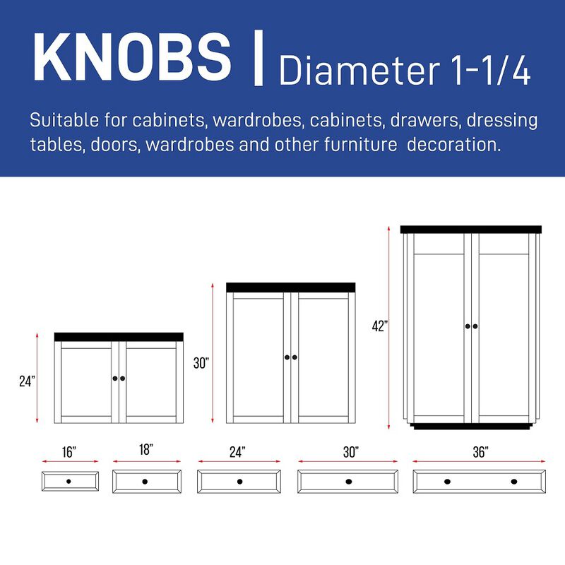 Upgrade Your Cabinets 20pcs 1-1/4 inch Kitchen Cabinet Knobs - Oil Rubbed Bronze Finish, Modern Design, Strong Zinc Alloy Construction, Easy Installation with Short & Adjustable Screws