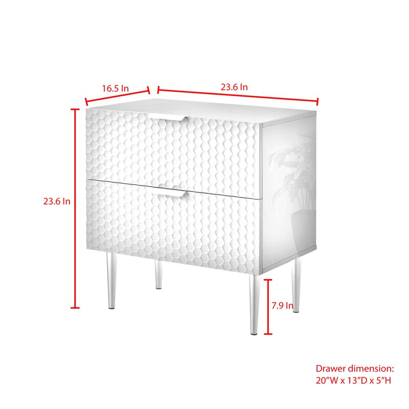 Inspired Home Karisma  Side Table, Nightstand