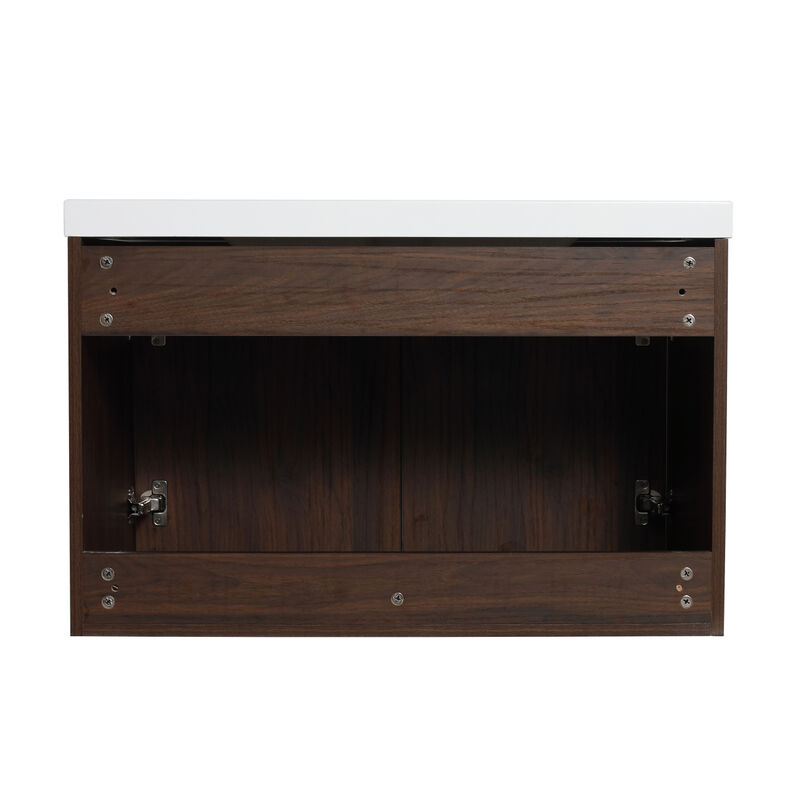 Soft Close Doors Bathroom Vanity With Sink, 30 Inch For Small Bathroom