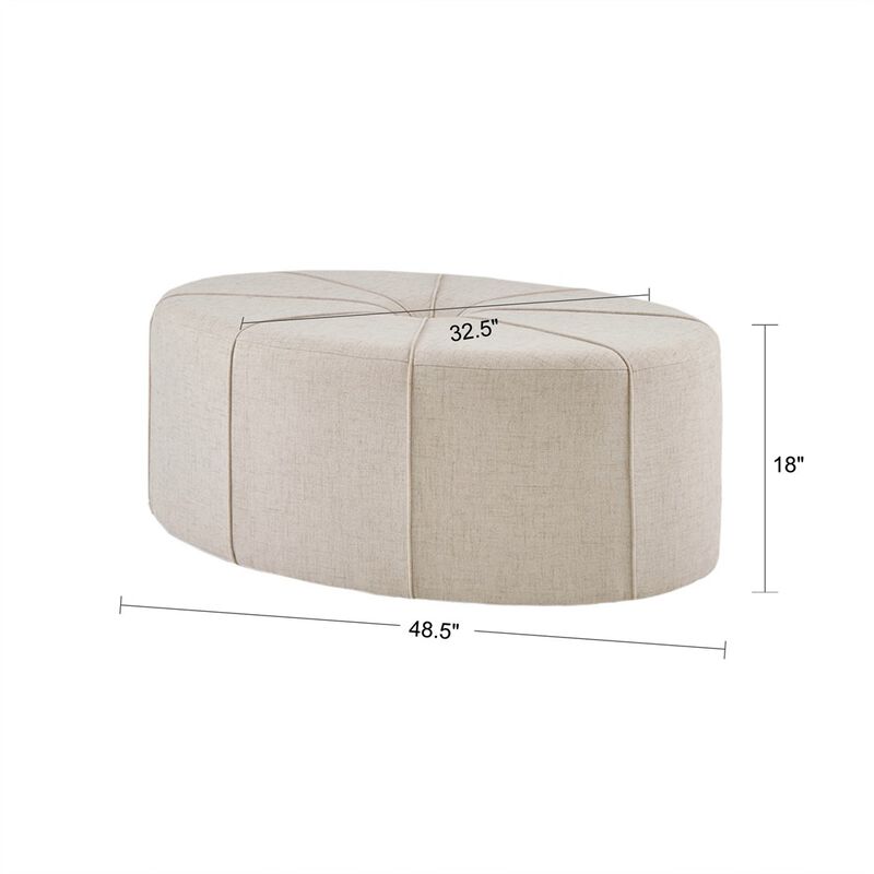Gracie Mills Karley Thick Welted Oval Ottoman