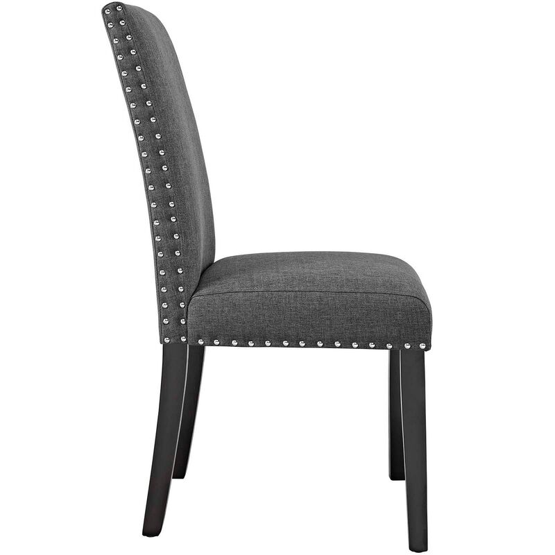 Parcel Dining Side Chair Fabric Set of 4-Benzara